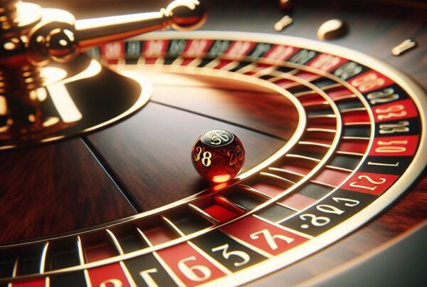 Ruota della roulette da casinò in primo piano