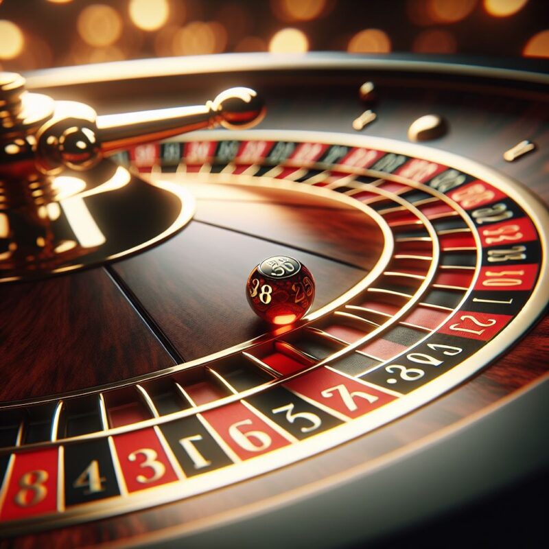 Ruota della roulette da casinò in primo piano
