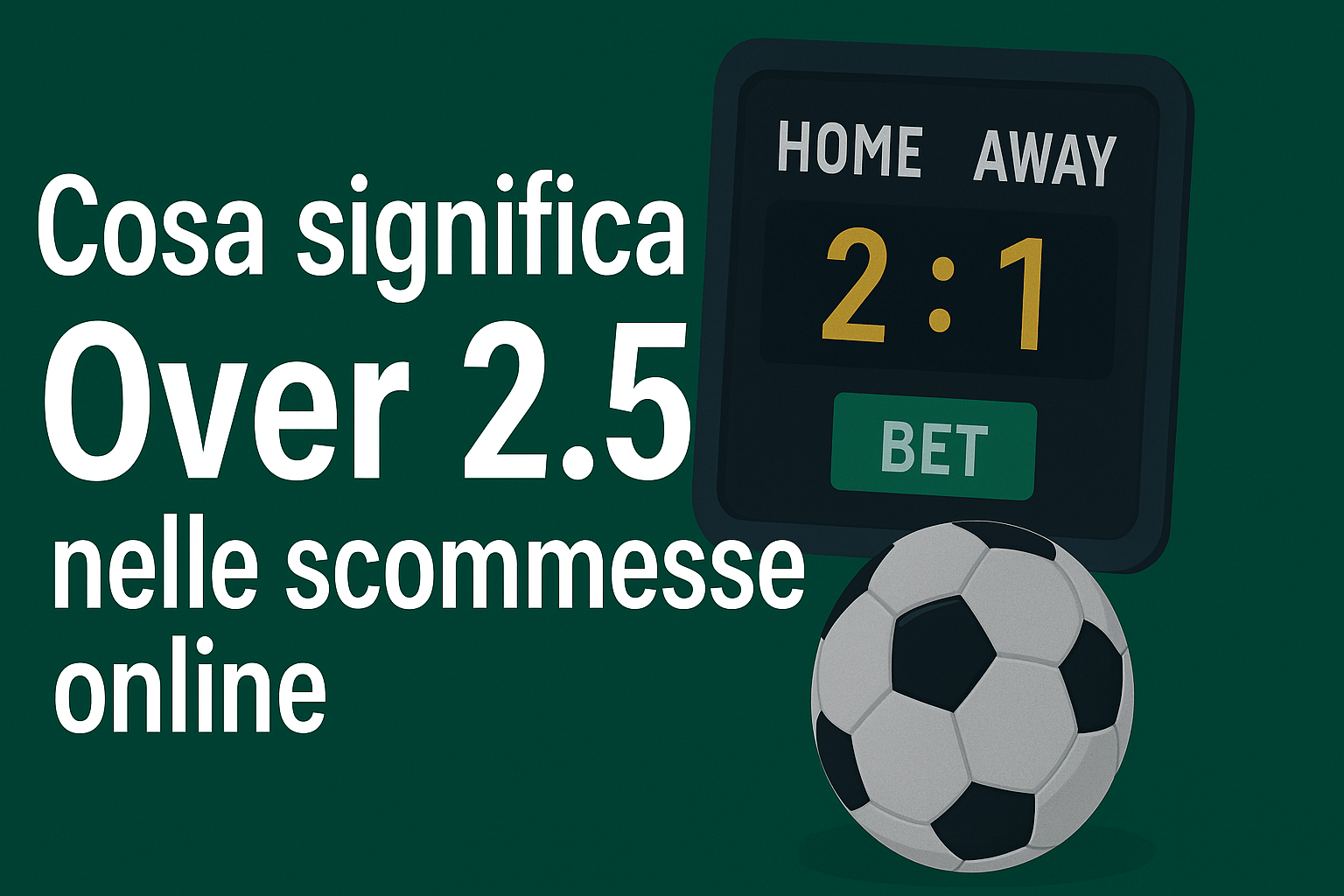 Over 2.5 significato Cosa significa nelle scommesse online