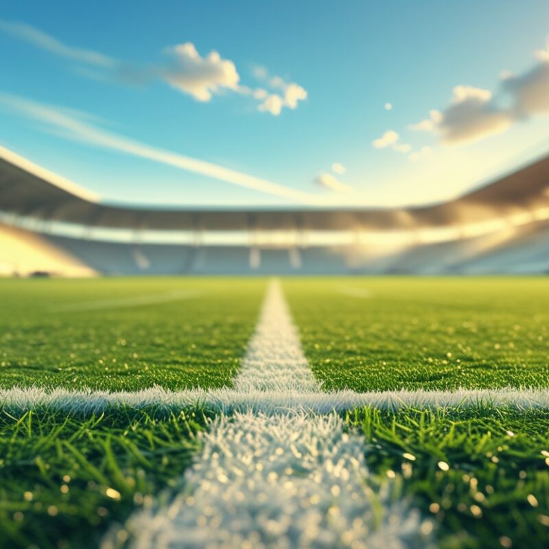 Campo da calcio ben curato con linee bianche, simbolo di strategia e cambiamento portato dalla regola Parametro zero.
