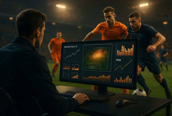 Analisi di scommesse su statistiche avanzate con xG e PPDA durante una partita di calcio.