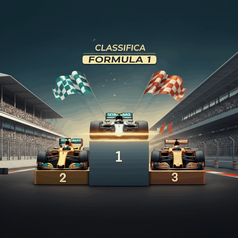 Scopri l'infografica sui piloti in vetta alla classifica Formula 1, con dettagli e curiosità imperdibili!