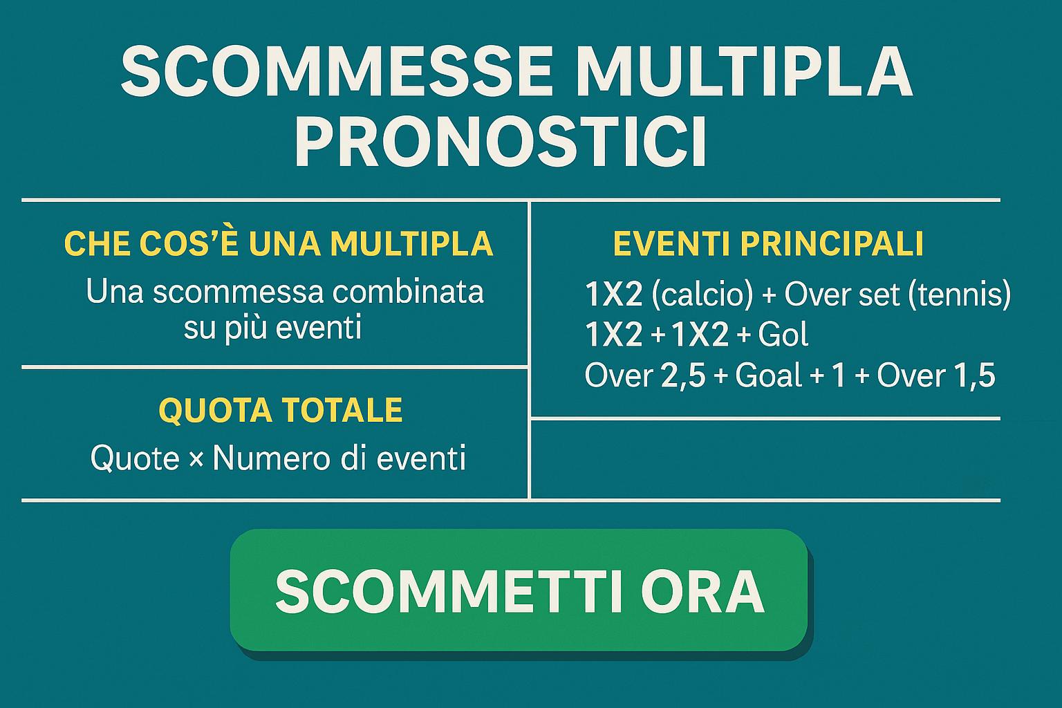 Scommesse multiple pronostici guida e come giocarle