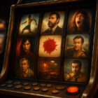Slot Film in stile cinematografico: slot machine 3D realistica con simboli ispirati al cinema, personaggi iconici, atmosfera da casinò e dettagli iperrealistici.