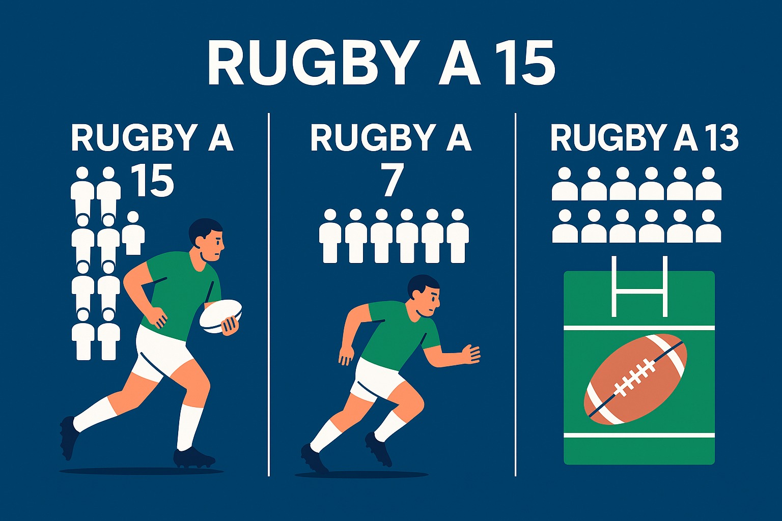 Rugby a 15: differenze con rugby a 7 e rugby a 13
