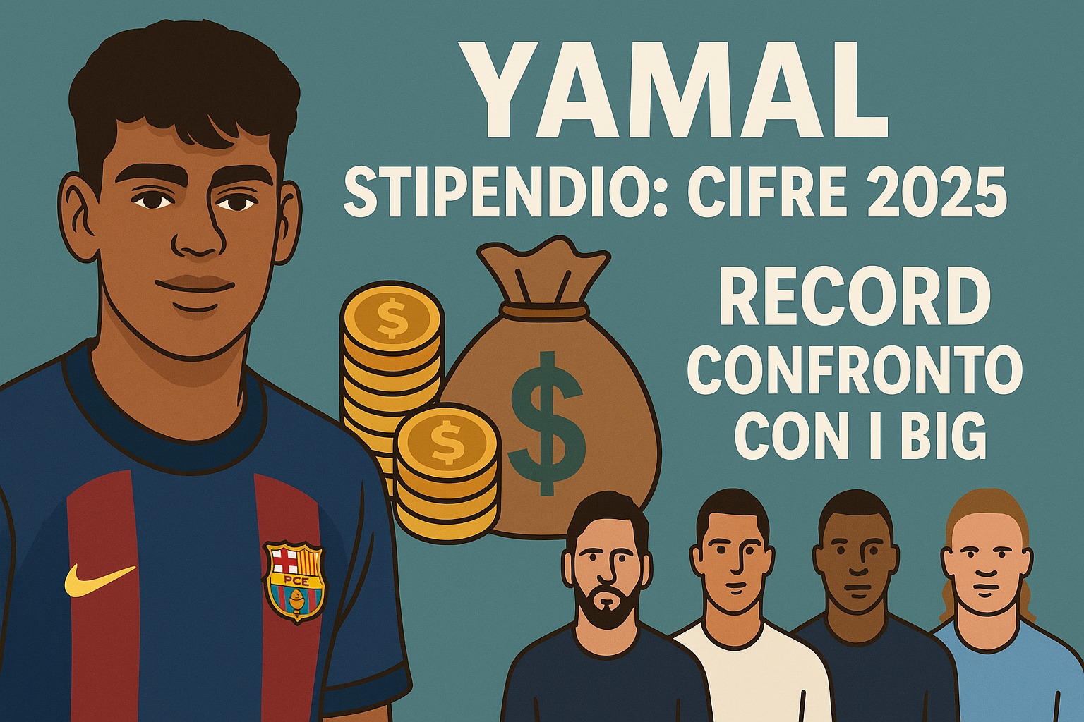 Yamal stipendio: cifre 2025, record e confronto con i big