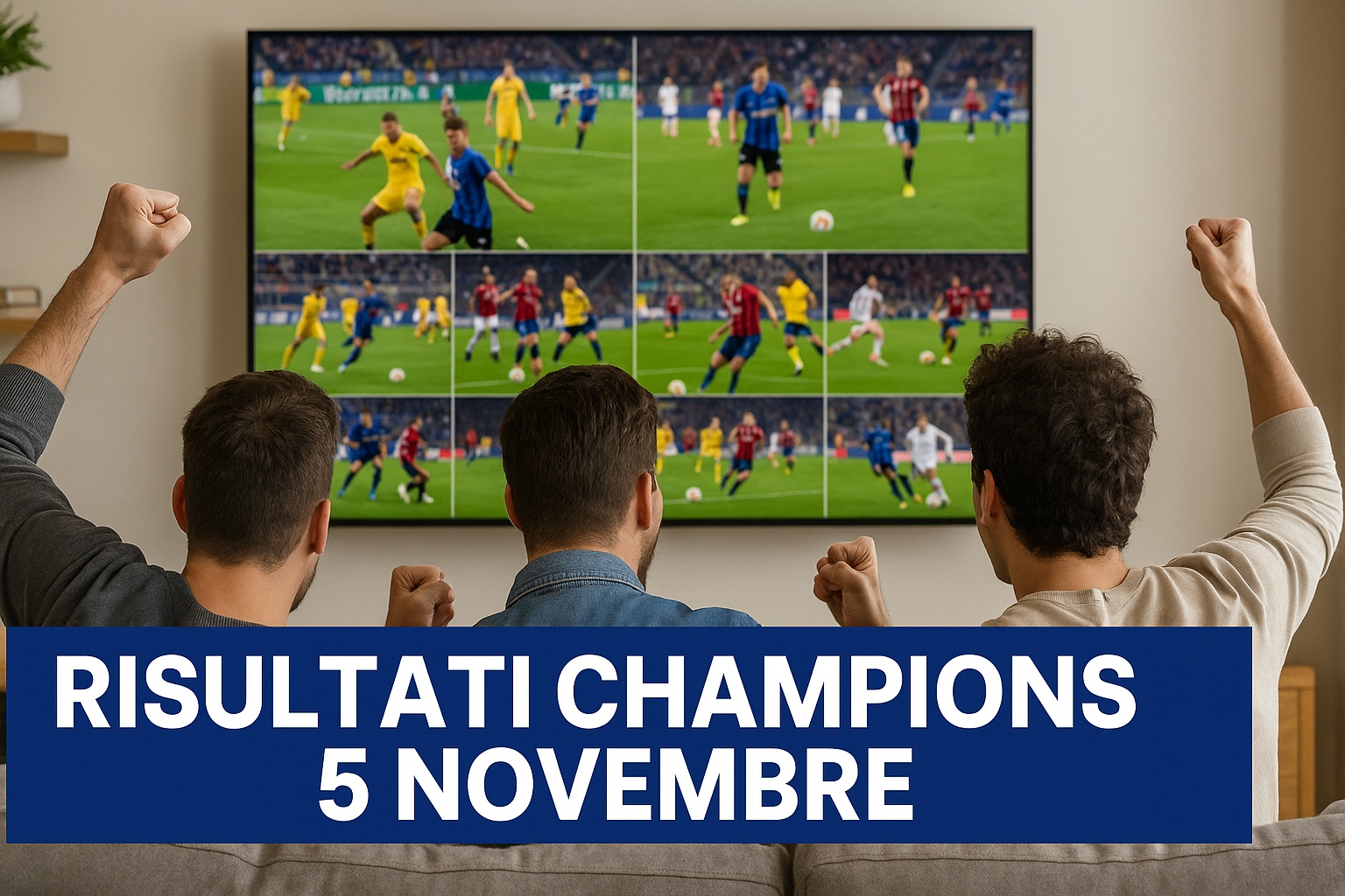 Risultati Champions 5 novembre: sorprese, gol e vittorie italiane