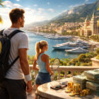 Tennisti professionisti a Montecarlo con vista sul porto, simbolo delle tasse agevolate per i tennisti nel Principato