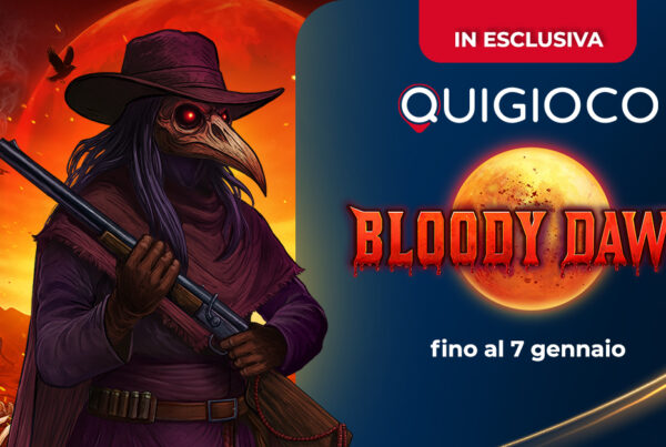 Bloody Dawn in esclusiva su Quigioco.it, slot Pragmatic Play ambientazione western dark