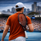 Chi è Eliot Spizzirri: tennista di spalle sul campo agli Australian Open 2026