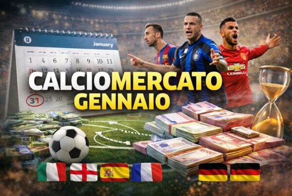 Calciomercato gennaio con giocatori simbolo dei grandi club europei, calendario di chiusura, trattative e scambi tra i principali campionati.
