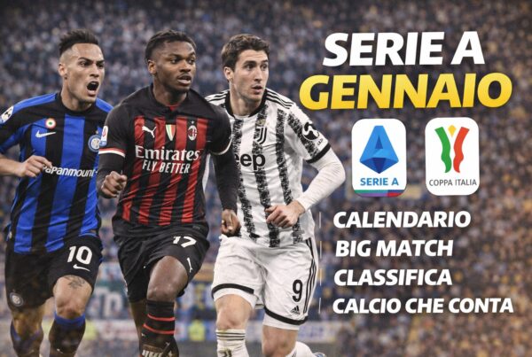 Serie A gennaio con protagonisti Inter, Milan e Juventus, calendario fitto e big match decisivi.