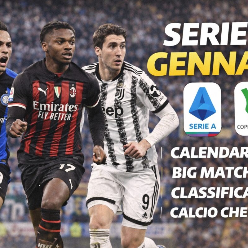Serie A gennaio con protagonisti Inter, Milan e Juventus, calendario fitto e big match decisivi.