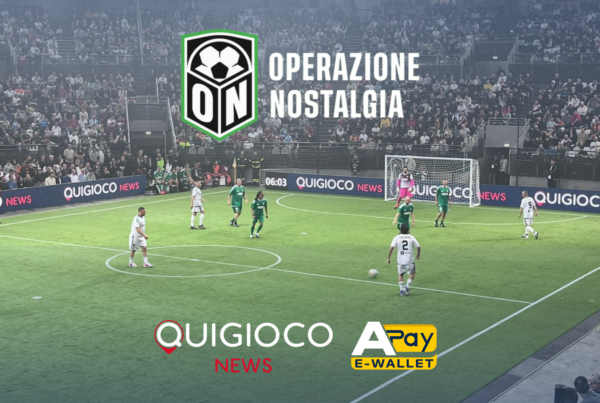 Operazione Nostalgia 2026 evento calcio con pubblico e Quigioco News in evidenza