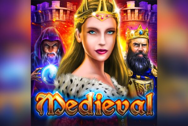 Slot Medieval 94 con regina, re e mago in ambientazione fantasy medievale