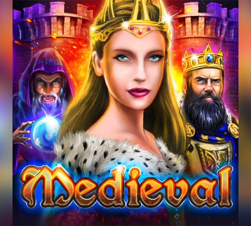 Slot Medieval 94 con regina, re e mago in ambientazione fantasy medievale