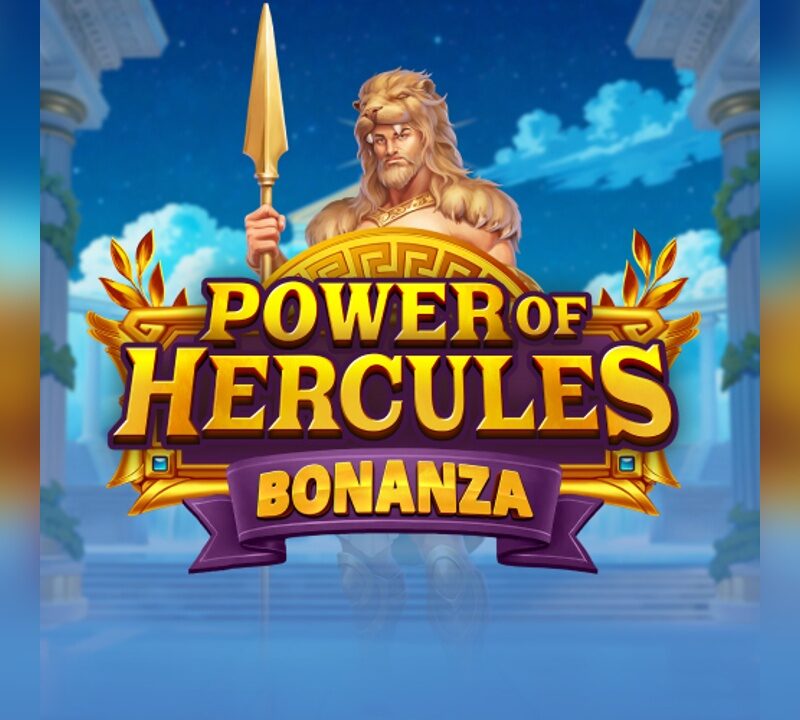 Slot Power of Hercules Bonanza logo ufficiale della slot online ispirata alla mitologia greca con Ercole e simboli dell’Olimpo