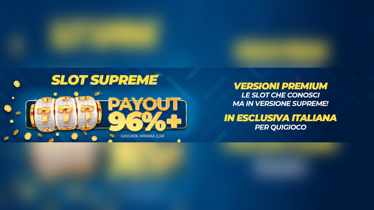 Vincite Slot Supreme di Quigioco: RTP alto e premi reali