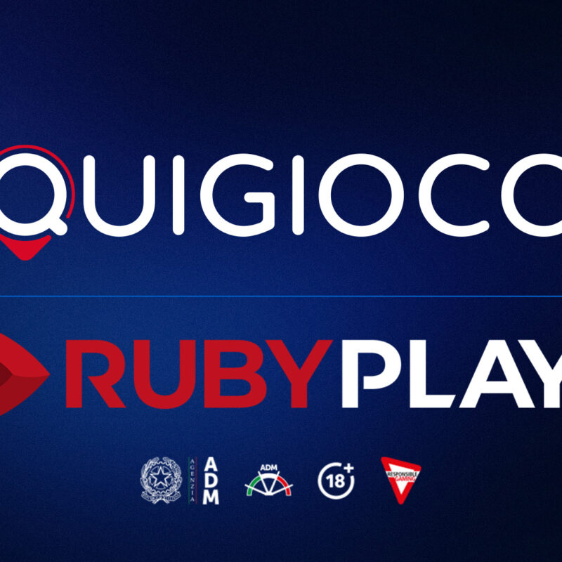 Integrazione su Quigioco di RubyPlay con loghi ufficiali e partnership gaming