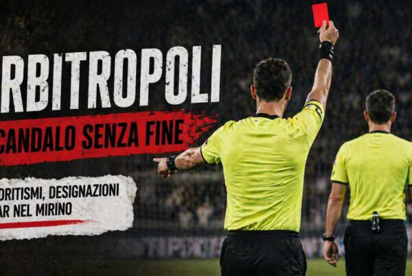 Arbitropoli: arbitro di spalle espelle un collega mostrando il cartellino rosso in campo