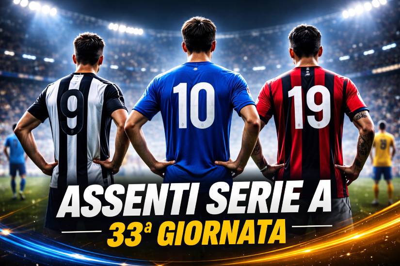 Assenti Serie A 33 giornata: tutti gli indisponibili