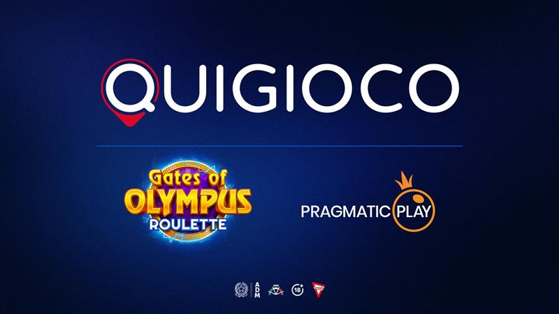 Gates of Olympus Roulette su Quigioco con logo Pragmatic Play e branding piattaforma