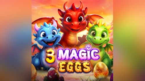 Slot 3 Magic Eggs con draghi colorati e ambientazione fantasy