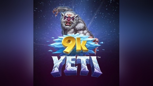 Slot 9k Yeti con creatura innevata e ambientazione glaciale su sfondo ghiacciato