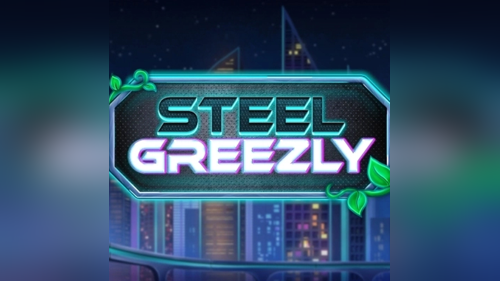 Slot Steel Greezly di WorldMatch con logo futuristico e ambientazione urbana