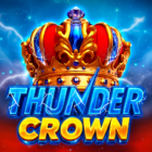 Slot Thunder Crown con corona dorata, fulmini e logo Endorphina