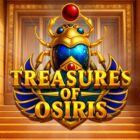 Slot Treasures of Osiris con simbolo scarabeo dorato e ambientazione egizia