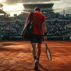 Bertolucci commenta la sconfitta di Sinner mentre un tennista lascia il campo in un torneo sulla terra battuta dopo una partita intensa