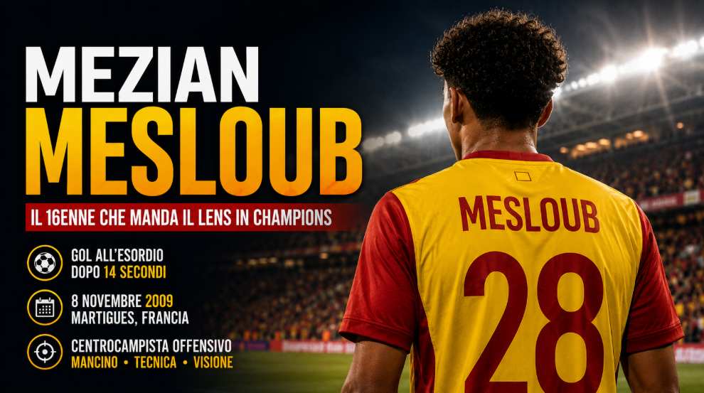 Mezian Mesloub, il 16enne che porta il Lens in Champions
