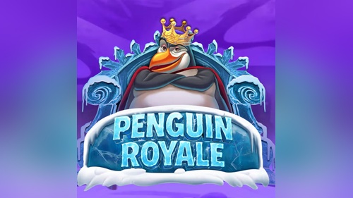 Slot Penguin Royale con pinguino reale su sfondo glaciale tra ghiaccio e neve