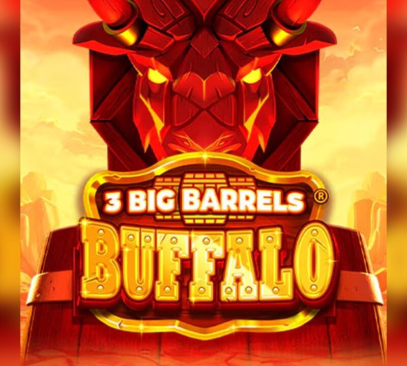 Slot 3 Big Barrels Buffalo con bisonte gigante, botti Bonus Hold and Win e ambientazione western tra le praterie americane