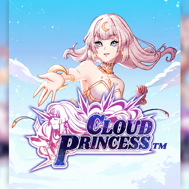 Slot Cloud Princess di Hacksaw Gaming con la principessa delle nuvole in stile anime, ambientazione fantasy tra cielo e nuvole, moltiplicatori progressivi e Free Spins.