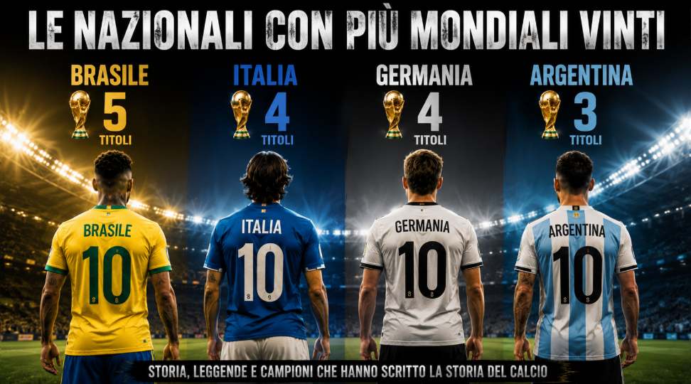 Chi ha vinto più Mondiali nella storia?