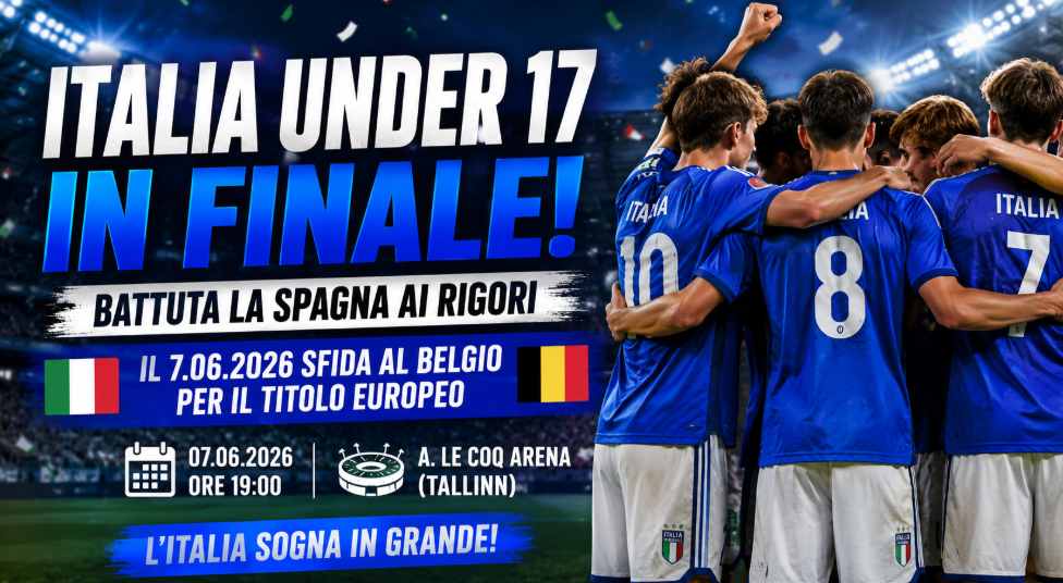 Italia Under 17 in finale: battuta la Spagna ai rigori, ora c’è il Belgio per il titolo europeo
