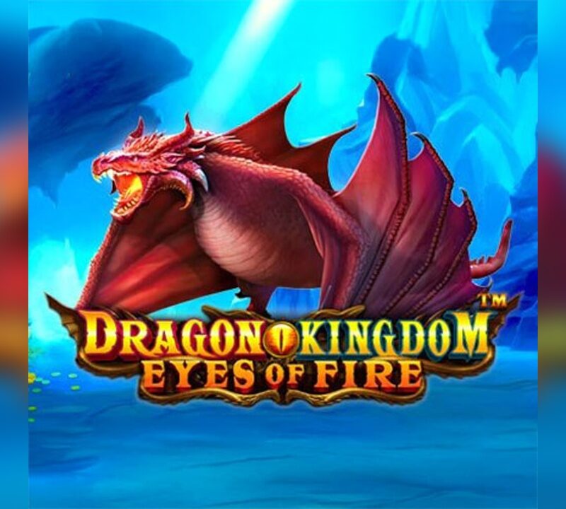 Slot Dragon Kingdom Eyes of Fire con drago rosso custodisce un immenso tesoro all'interno della sua caverna nella slot fantasy di Pragmatic Play.