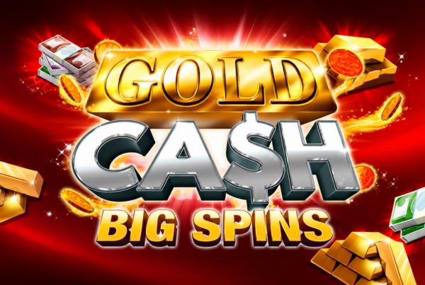 Slot Gold Cash Big Spins di Inspired Gaming con lingotti d'oro, banconote, monete e funzione Big Spins protagonista delle vincite bonus.