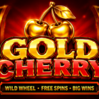 Slot Gold Cherry di Inspired Gaming con ciliegie dorate, simboli BAR, frutti classici, Wild Wheel, Free Spins e grandi vincite in stile fruit machine moderna.