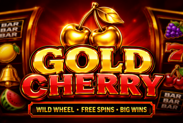 Slot Gold Cherry di Inspired Gaming con ciliegie dorate, simboli BAR, frutti classici, Wild Wheel, Free Spins e grandi vincite in stile fruit machine moderna.