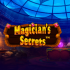 Slot Magician Secrets di Pragmatic Play con insegna magica, antica biblioteca, libri degli incantesimi e ambientazione fantasy dedicata al mondo della magia.