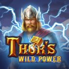 Slot Thor's Wild Power con il dio Thor tra fulmini e tempeste, Wild moltiplicatori, Free Spins e ambientazione ispirata alla mitologia nordica.