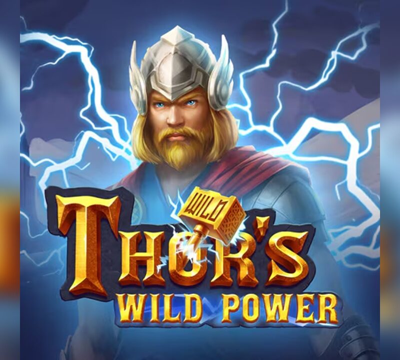 Slot Thor's Wild Power con il dio Thor tra fulmini e tempeste, Wild moltiplicatori, Free Spins e ambientazione ispirata alla mitologia nordica.