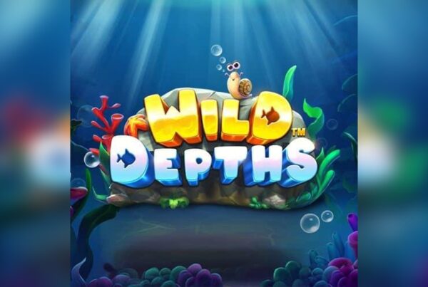Slot Wild Depths con fondale oceanico, pesci tropicali, conchiglie colorate e Wild moltiplicatori firmati Pragmatic Play.
