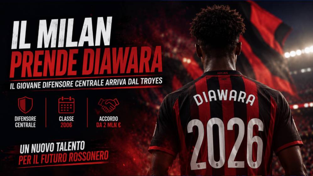 Il Milan prende Diawara: colpo in difesa dal Troyes