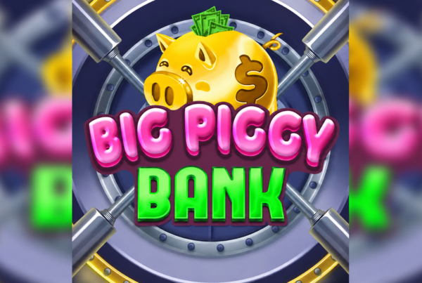 Slot Big Piggy Bank di Inspired con un grande salvadanaio dorato davanti a un caveau, simbolo della funzione Cash Collector, dei jackpot e dei Free Spins.