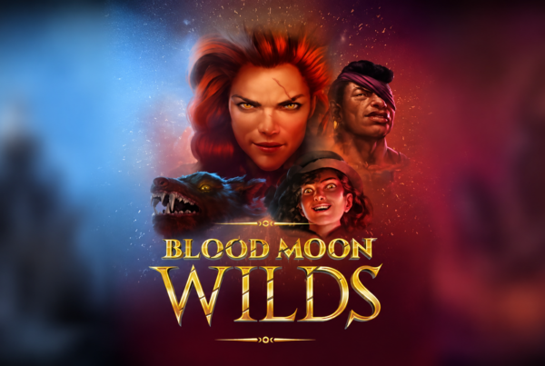 Slot Blood Moon Wilds di Yggdrasil con protagonisti licantropi, luna piena, atmosfera horror e ambientazione gotica ispirata alla leggenda della Blood Moon.