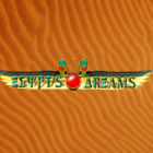 Slot Egypt's Dreams di Seven ABC con logo alato ispirato all'Antico Egitto su sfondo desertico con dune di sabbia.